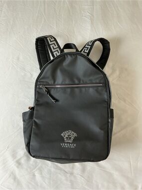 Versace Parfums Medusa Black Nylon Backpack